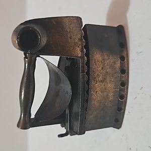 Vintage Miniature Iron - Brass Copper - Lid Opens - Durham Industries Inc.- Cute